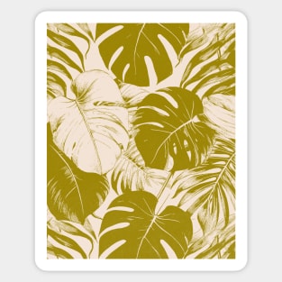 Monstera Leaves Jungle Boho Pattern Sticker